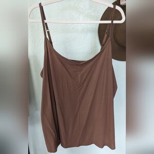 Old Navy First Layer 3x Plus Women's Camel Brown Layering Tank Stretch Plus